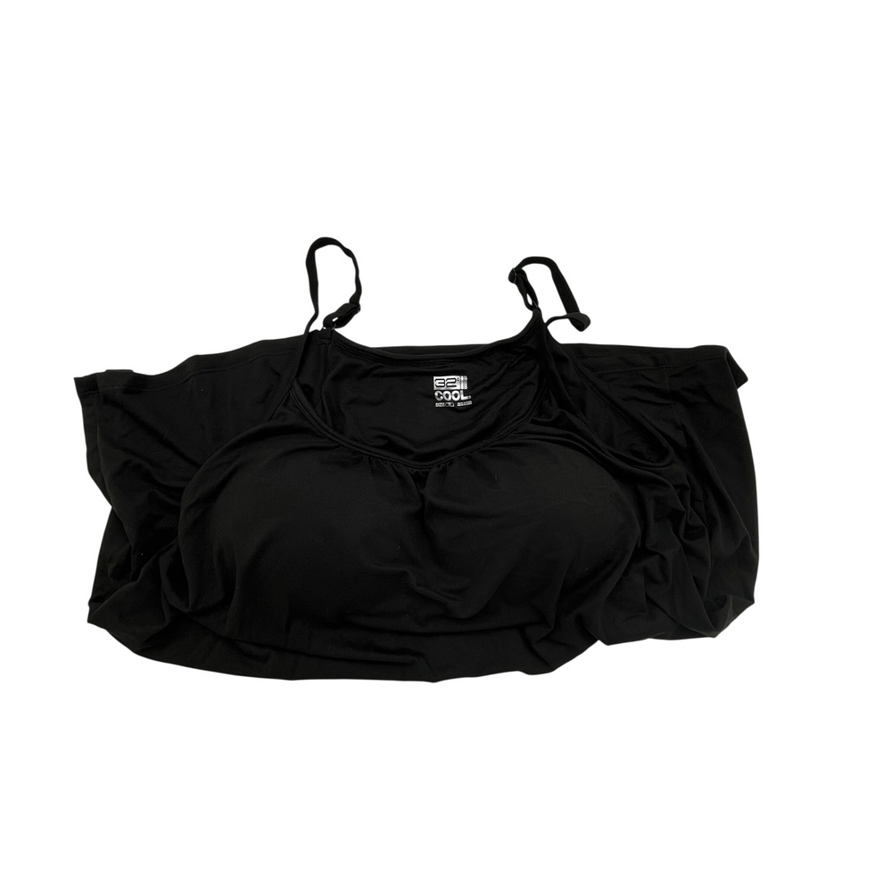 32 Degrees Cool Womens Black Built-in Bra Cami Tank Top XL